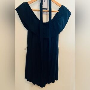 Express Black Off the Shoulder Romper, Size M